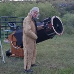 Stargazing Snohomish astronmer with telescope